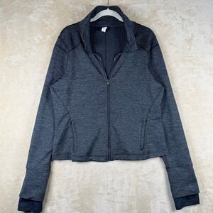 Under Armour Allseason‎ Gear Women's XL Gray Herringbone Zip Up Jacket Fitted